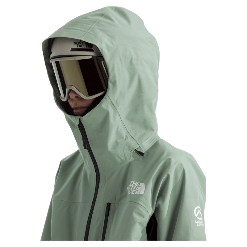 Woman wearing The North Face Summit Eastwall GTX Ski Jacket for Women in Slate Moss - TNF Black