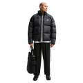 Full-body view of the Nike Club Down Puffer in Black colourway, unisex model