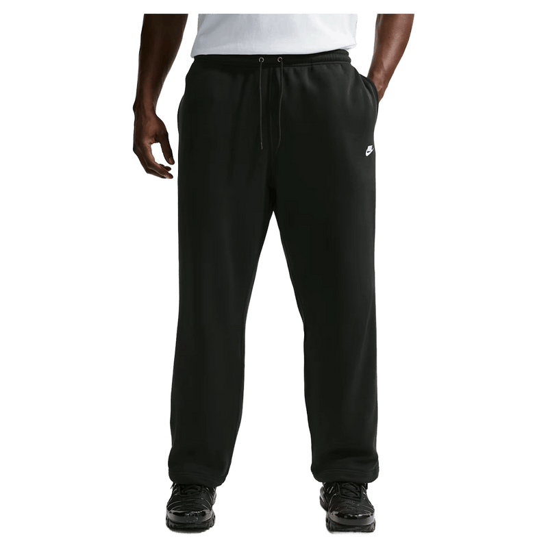 Main view of the Nike Club Fleece Pants in Black colourway, men model