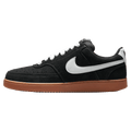 Side view of the Nike Court Vision Low FL Shoes in Black and White colourway, unisex model