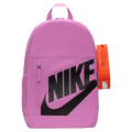 Main view of the Nike Elemental Backpack in Magenta, Orange and Black colourway, kids model