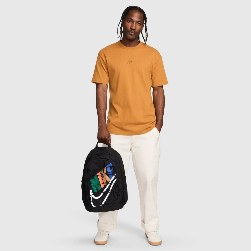 Lifestyle image of the Hayward Backpack in Black Multi White