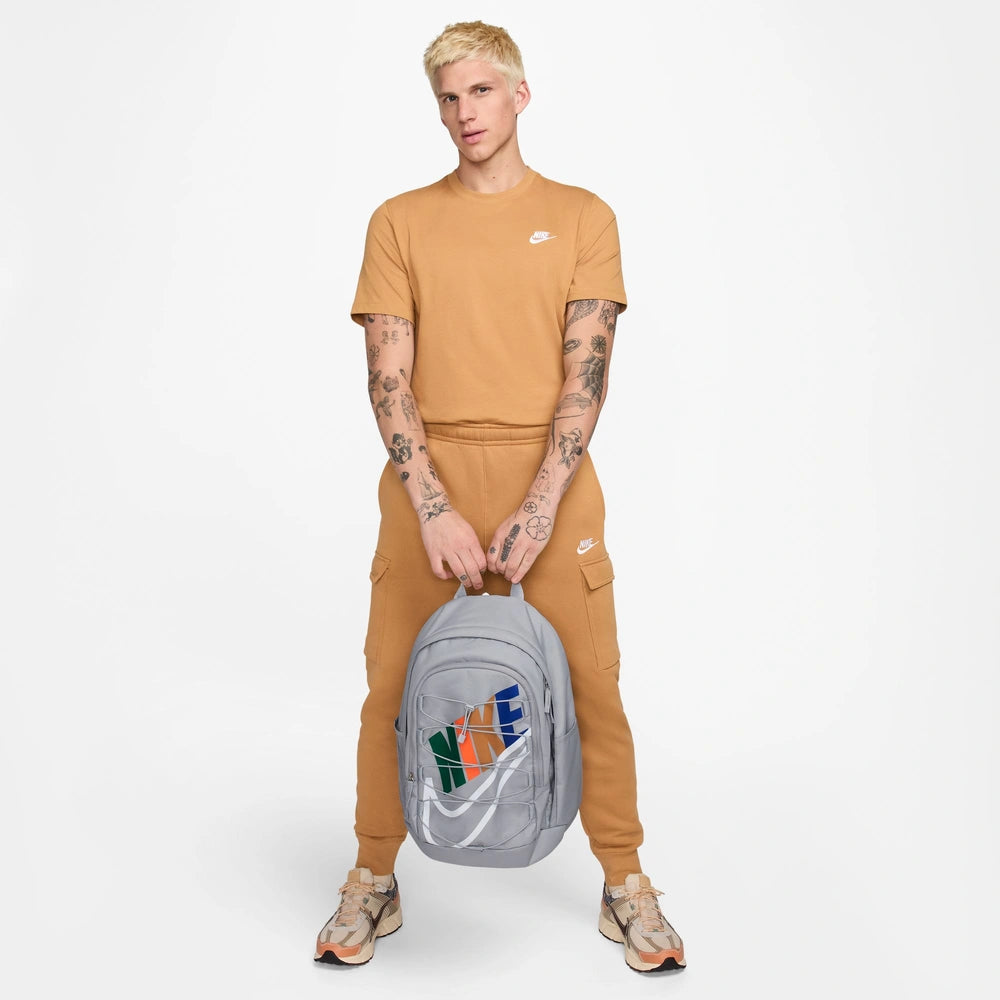 Lifestyle image of the Hayward Backpack in Wolf Grey Multi White