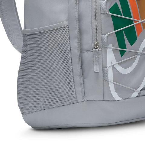 Lower Detail of the Hayward Backpack in Wolf Grey Multi White
