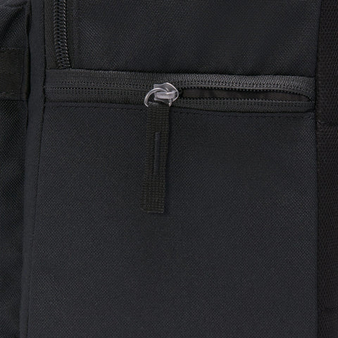 Image of the side pocket detail on the Heritage Backpack side in Black