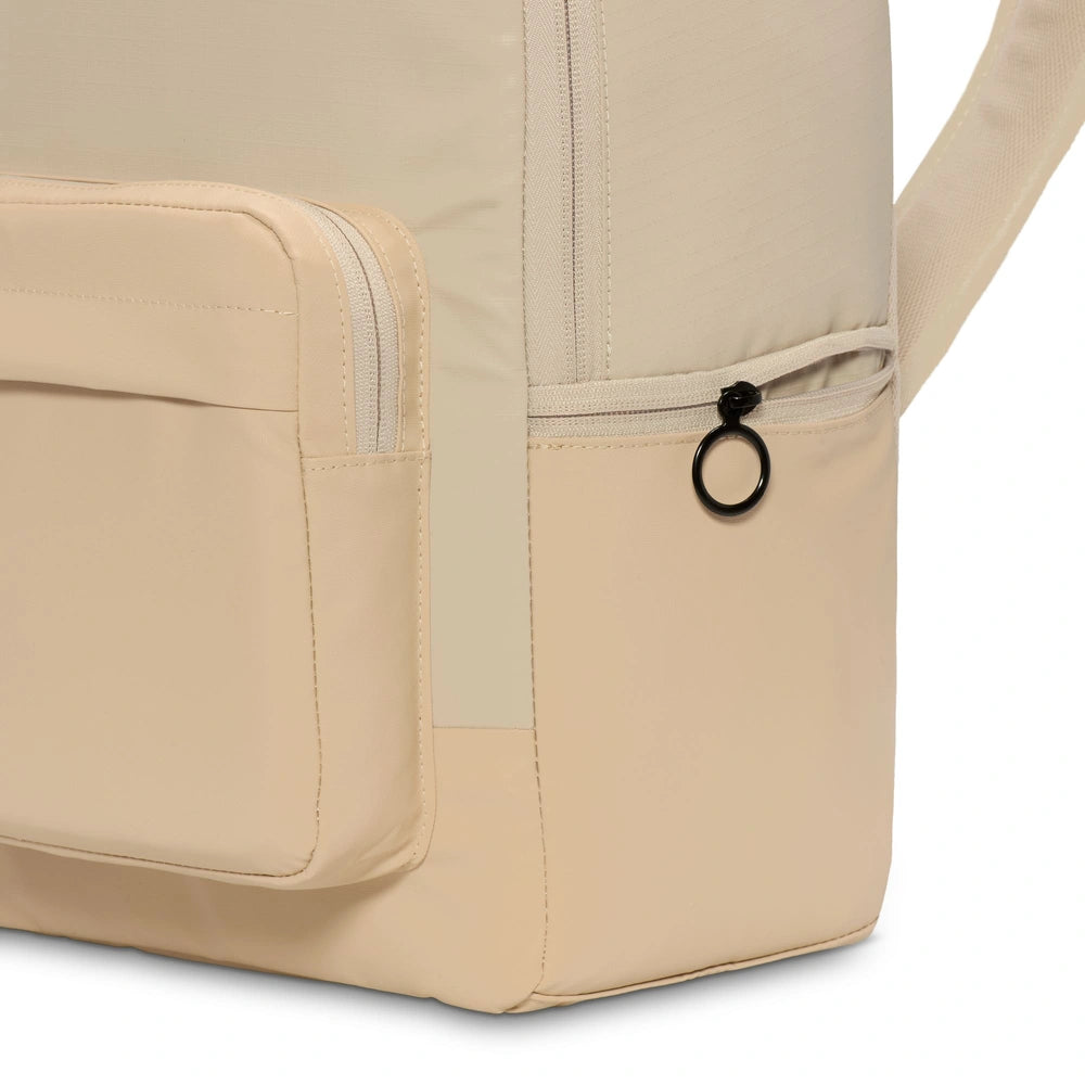Image of the left side pocket on the Heritage Backpack - Winterized Eugene in Desert Khaki