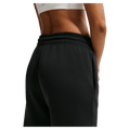 Detail view of the Nike Phoenix Fleece Sweatpants in Black colourway, women model