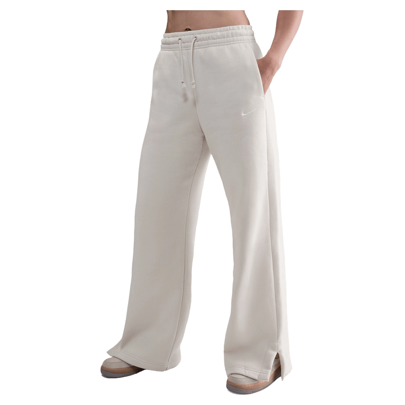 Main view of the Nike Phoenix Fleece Sweatpants in Light Orewood Brown colourway, women model