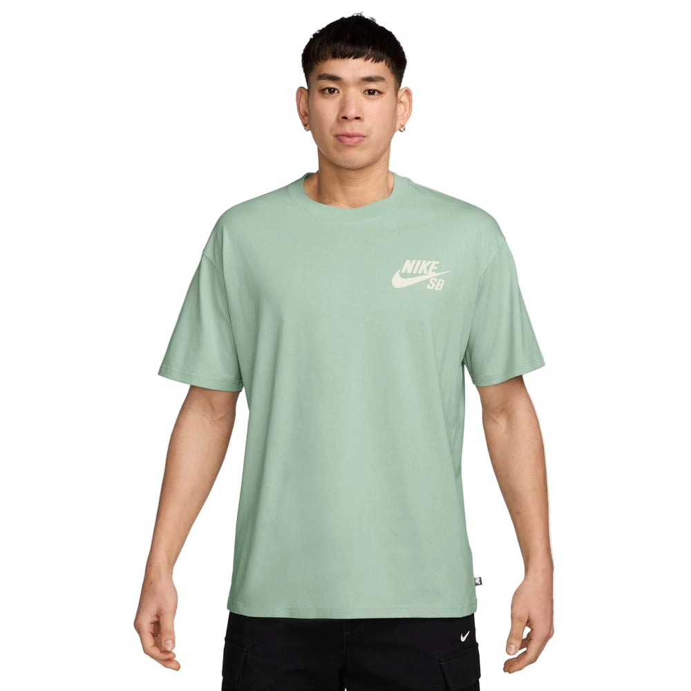 Front image of SB Tee in Pistachio Frost
