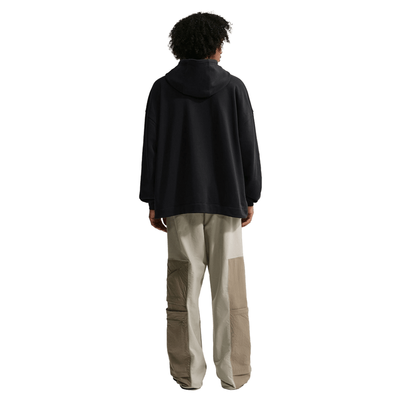 Back view of the Nike Sportswear Club Hoodie in Black colourway, unisex model