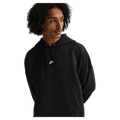 Main view of the Nike Sportswear Club Hoodie in Black colourway, unisex model