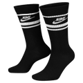 Worn view of the Nike Sportswear Dri Fit Socks in Black colourway, unisex model