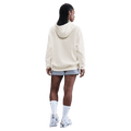 Back view of the Nike Sportswear Phoenix Fleece Oversized Hoodie in Sail and Black colourway, unisex model