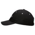 Side view of the Nike Unstructured Cap in College Grey colourway, unisex model