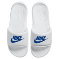 Top view of the Nike Victori One Sandals in White colourway, unisex model