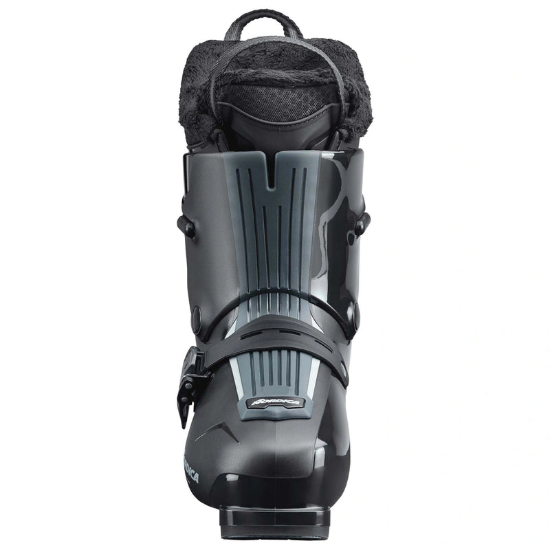 Front view of the Nordica 2026 HF 85 GW Ski Boots in Black/Green/Aqua colourway, womens's model.