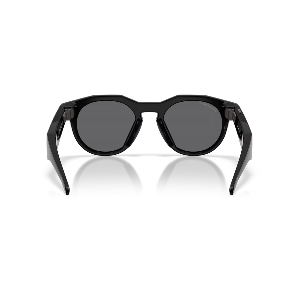 Back view of the Oakley 2026 HSTN Meta Sunglasses in Black - Prizm Black Polarized colourway, unisex's model.