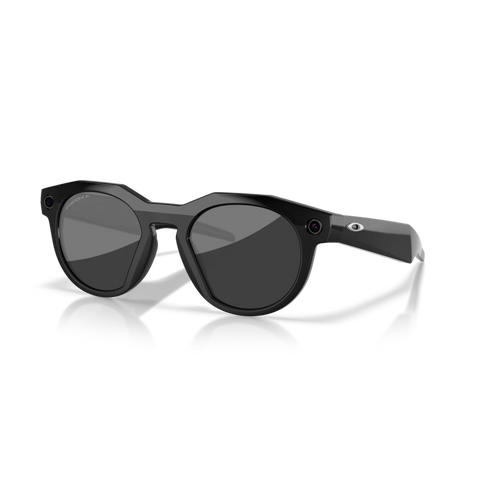 Main view of the Oakley 2026 HSTN Meta Sunglasses in Black - Prizm Black Polarized colourway, unisex's model.