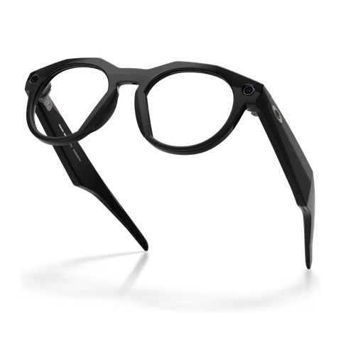 Main 2 view of the Oakley 2026 HSTN Meta Sunglasses in Black - Transitions Amethyst colourway, unisex's model.