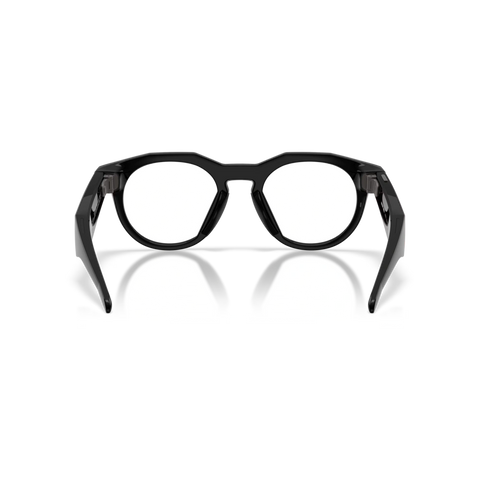 Back view of the Oakley 2026 HSTN Meta Sunglasses in Black - Transitions Amethyst colourway, unisex's model.