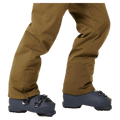 Detail view of the Oakley Best Cedar Rc Insulated Ski Pants in Army Green colourway, mens's model