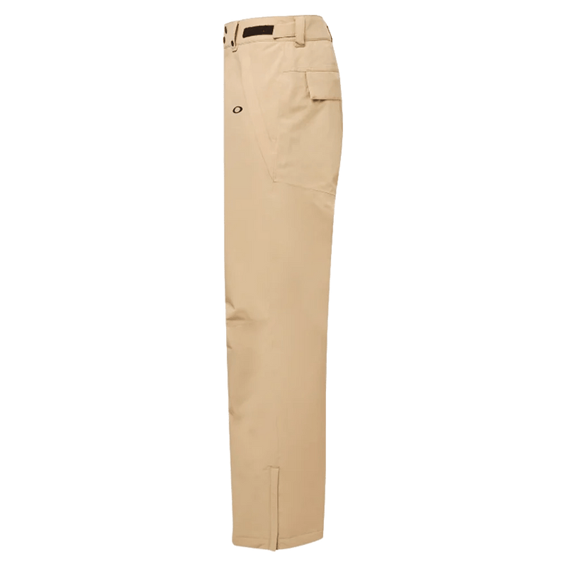 Side view of the Oakley Best Cedar Rc Insulated Ski Pants in Pebble colourway, mens's model