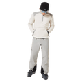 Front view of the Oakley Butter Tech Fleece in Mist and Cement colourway, men's model