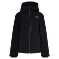 Main view of the Oakley Canopy Insulated Jacket in Blackout colourway, women model