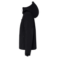 Side view of the Oakley Canopy Insulated Jacket in Blackout colourway, women model