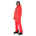 Front view of the Oakley Canopy Insulated Jacket in HIBISCUS RED colourway, women model