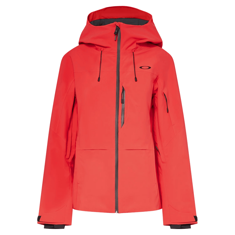 Main view of the Oakley Canopy Insulated Jacket in HIBISCUS RED colourway, women model
