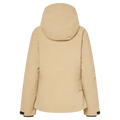 Back view of the Oakley Canopy Insulated Jacket in Pebble colourway, women model