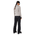 Back view of the Oakley Canopy Insulated Ski Pants in Blackout colourway, women model