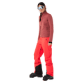 Front view of the Oakley Canopy Insulated Ski Pants in HIBISCUS RED colourway, women model