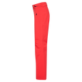 Side view of the Oakley Canopy Insulated Ski Pants in HIBISCUS RED colourway, women model