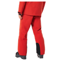 Back view of the Oakley Canopy Insulated Ski Pants in HIBISCUS RED colourway, men's model