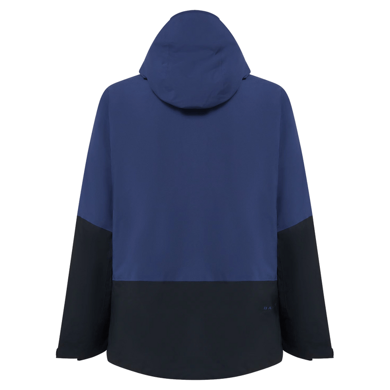 Back view of the Oakley Canopy Pro Insulated Ski Jacket in ABYSS and BLACK colourway, men's model