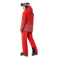 Full-body view of the Oakley Canopy Pro Insulated Ski Pants in FLAME RED and ROSEWOOD colourway, men's model