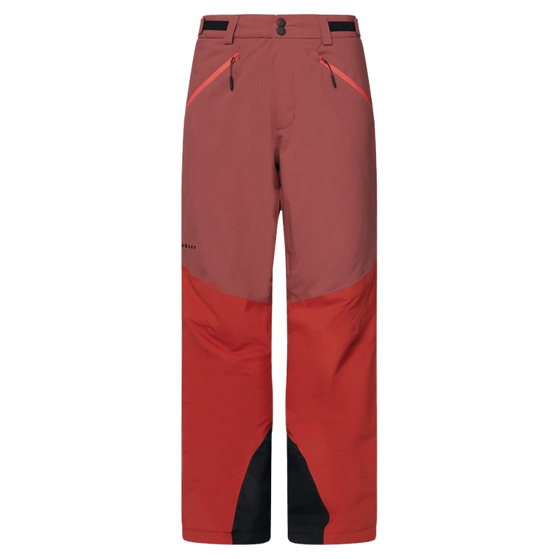 Main view of the Oakley Canopy Pro Insulated Ski Pants in FLAME RED and ROSEWOOD colourway, men's model