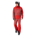 Main view of the Oakley Canopy Pro Insulated Ski Pants in FLAME RED and ROSEWOOD colourway, men's model