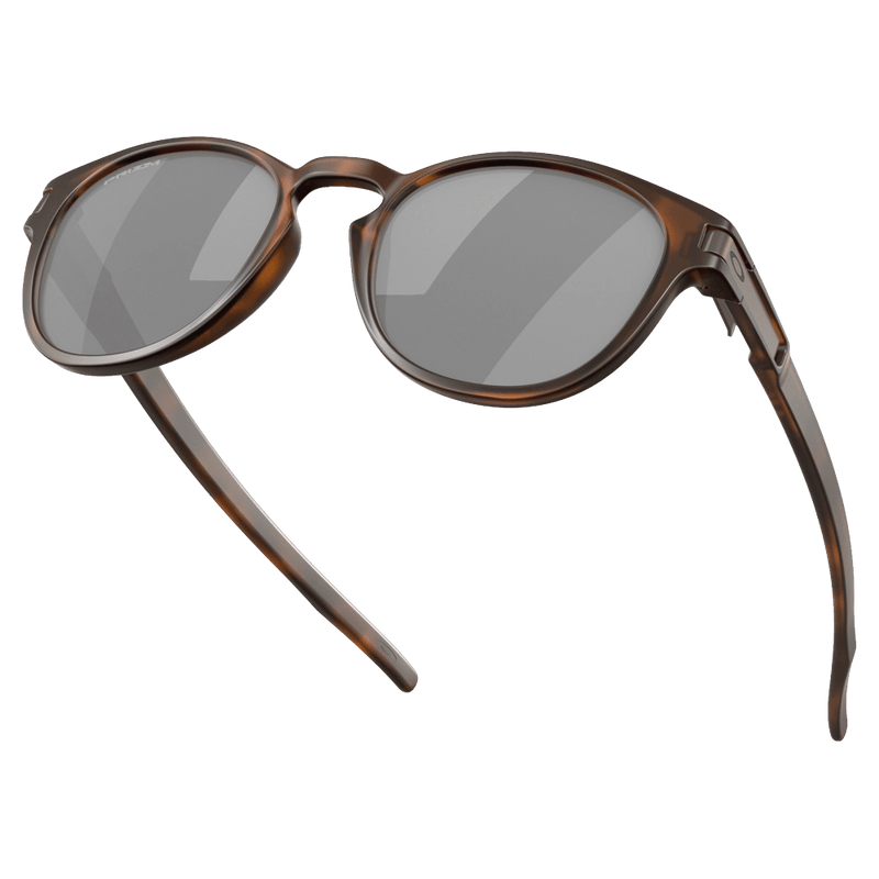 Alternative view of the Oakley Latch Sunglasses in Matte Brown Tortoise, Black lens, unisex model