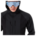 Detail view of the Oakley Drift Tech Fleece Hoodie in Black colourway, men's model