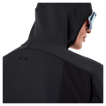 Hood view of the Oakley Drift Tech Fleece Hoodie in Black colourway, men's model
