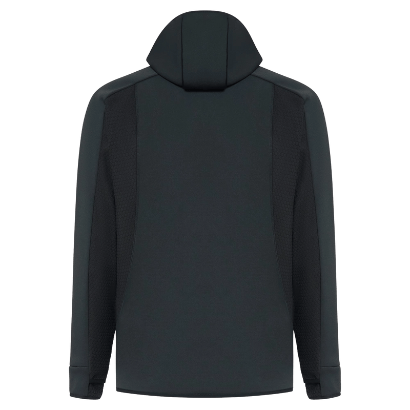 Back view of the Oakley Drift Tech Fleece Hoodie in Black colourway, men's model