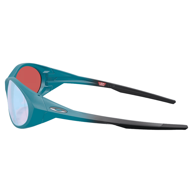 Side view of the Oakley Eye Jacket Redux Sunglasses in Matee Balsam, Prizm Snow Sapphire lens, unisex model