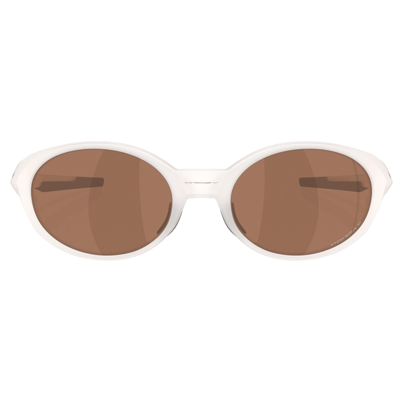 Front view of the Oakley Eye Jacket Redux Sunglasses in Matte Vapor, Prizm Tungsten lens, unisex model