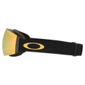 Side view of the Oakley Flight Deck Pro XM Goggles in 50th anniversary, Prizm 24K and Iced lens, unisex model