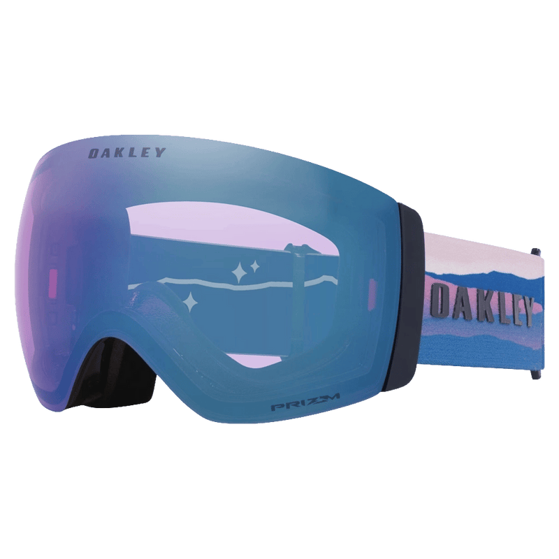 Main view of the Oakley Flight Deck Pro XM Goggles in Mikaela Sig., Prizm Sapphire and Iced lens, unisex model