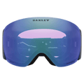 Front view of the Oakley Flight Deck Pro XM Goggles in Mikaela Sig., Prizm Sapphire and Iced lens, unisex model