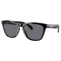 Main view of the Oakley Frogskin Sunglasses in Polished Black colourway, unisex's model